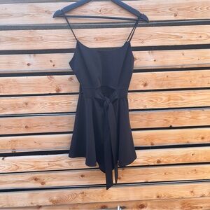 Chic Black Spaghetti Strap Romper
